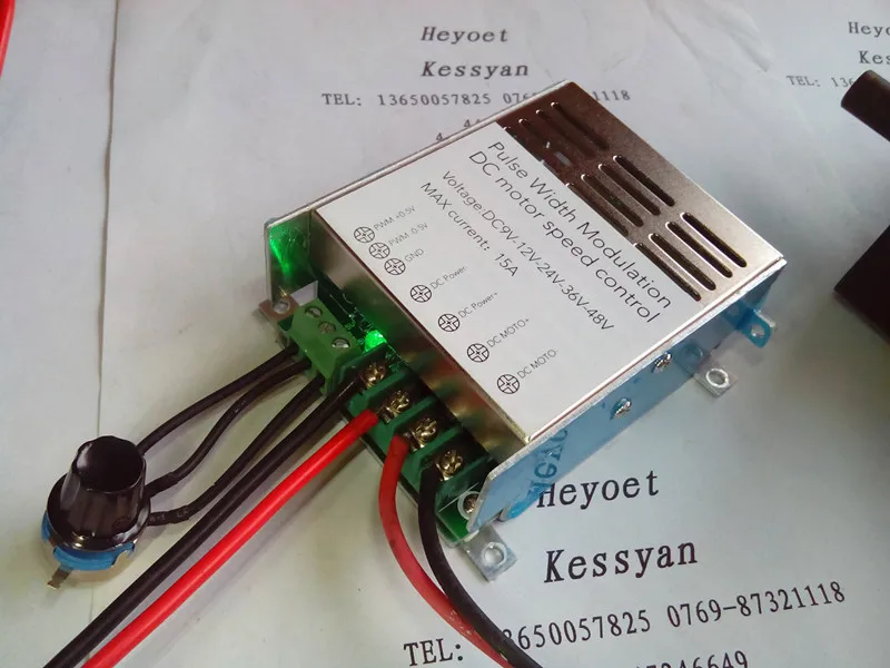 

9V12V24V3 6V регулятор двигателя пост. Тока PWM Infinitely Variable Speed Support PLC Control 15A