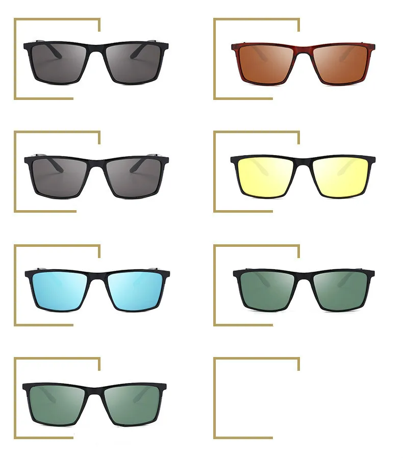 Высококачественные солнцезащитные очки, мужские, поляризационные, квадратные, негабаритные, зеркальные, Ретро стиль, для вождения, мужские солнцезащитные очки, для вождения, UV400