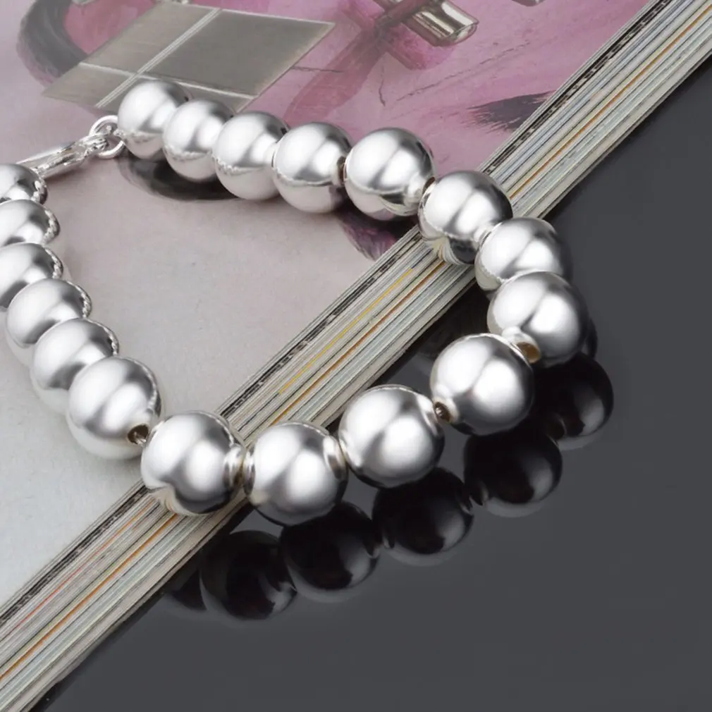 Модный браслет из сплава, персонализированный креативный браслет 8 мм, пустые шарики, браслет из серебра, ручная цепочка, Женские Ювелирные изделия
