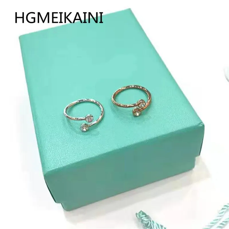 

HGMEIKAINI 925% pure silver ring Europe and the United States rose gold can adjust the size of the original charm ladies present