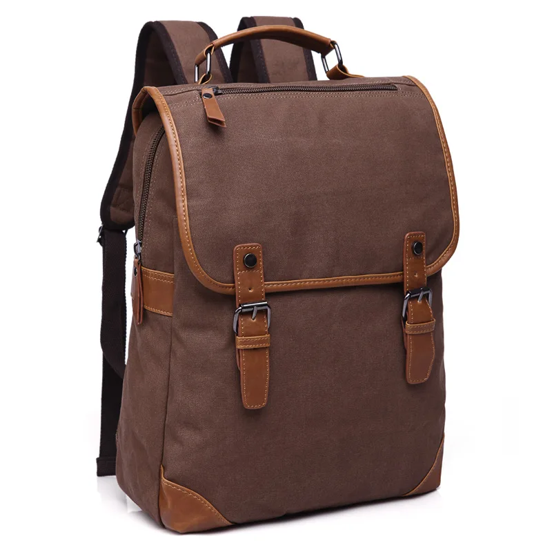 

Backpacks Unisex Brief Simple Design Commuting Laptop Ipad Bags Strong HD Canvas No Thread Ends Travel School bags High Level