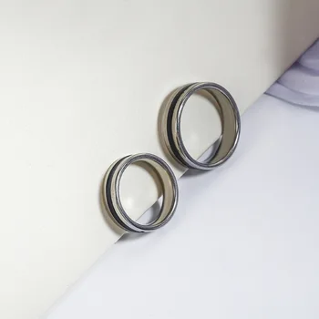 

Fashion personality ring men and complex ring personality tidal wave titanium steel ring windproof net