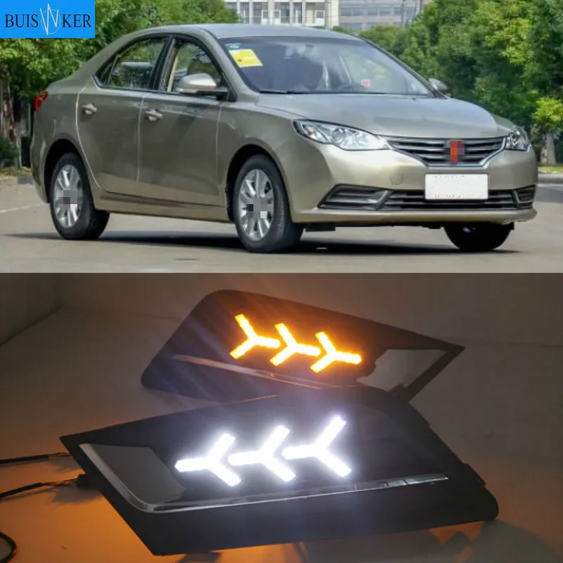 

2015-2017year для Roewe 360 Дневной светильник автомобильные аксессуары светодиодный DRL головной светильник для Roewe 360 противотуманный светильник