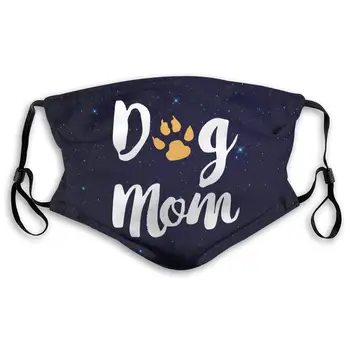 

Dog Mom Anti Dust Half Face Mouth Mask with PM2.5 Filters 5 Layers of Protection for Unisex Black