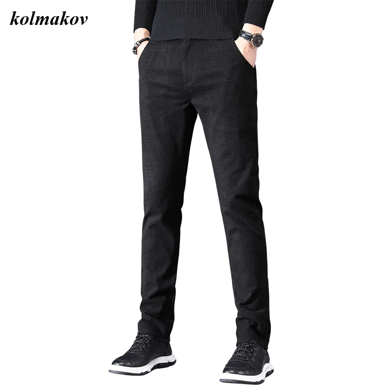 

New Arrival Style Men Boutique Leisure Pants Fashion Casual High Quality Solid Cotton Men's Silm Pencil Pants Trousers 28-38