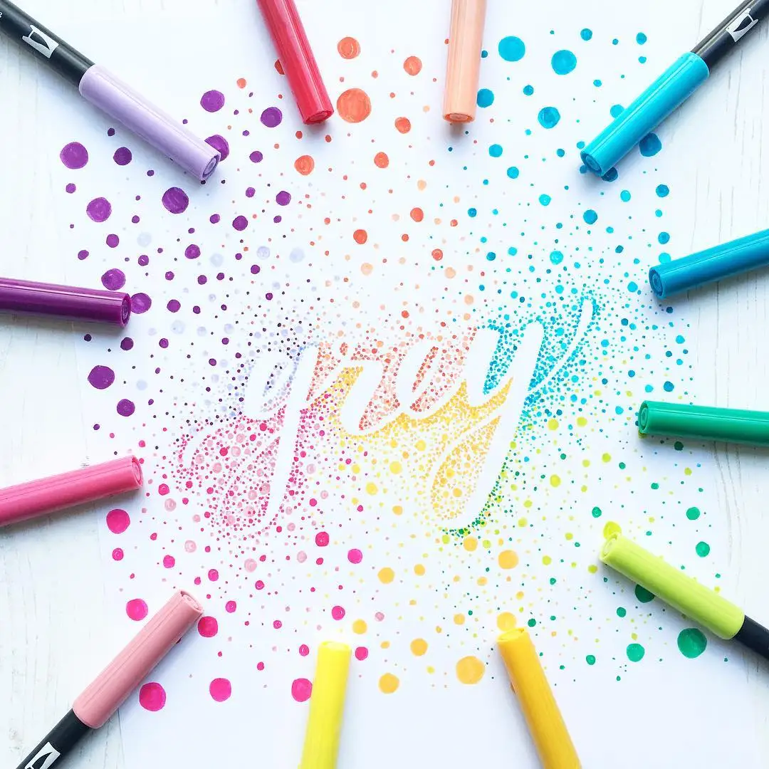 10 цветов Набор TOMBOW ABT мягкая Акварельная ручка каллиграфия ручки костюм двойная