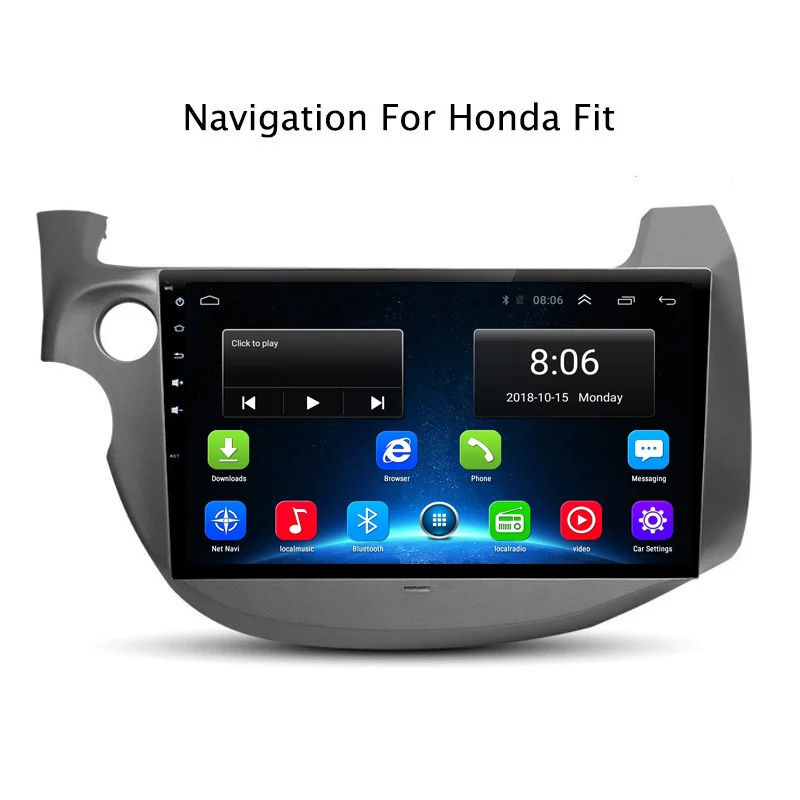 10 1 дюймов Android 8 Автомобильная dvd навигационная система плеер для Honda Fit 2008 2013 4G LTE с