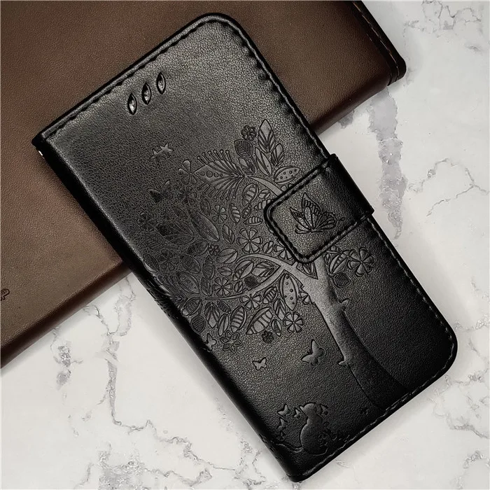 Черный Роскошный флип-кейс из искусственной кожи для iPhone XS XR X 11 Pro Max, бумажник, держатель для карт, чехол для iPhone 8 7 6 6S Plus 5 5C 5S SE 4 4s - Цвет: Черный