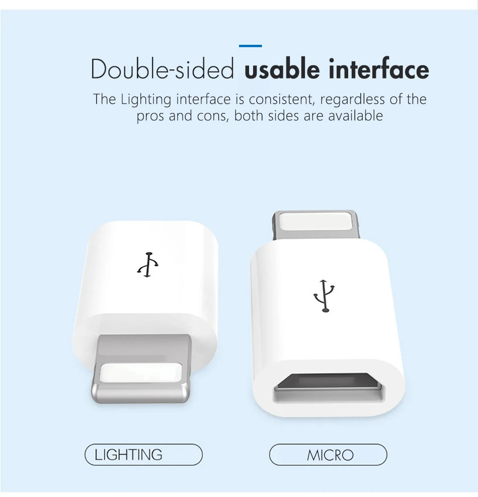 !ACCEZZ Mini OTG Lighting To Micro USB Adapter For Apple For iPhone XS MAX XR X 7 8 6S 6 Plus Data Sync Charger Cable Connector (17)