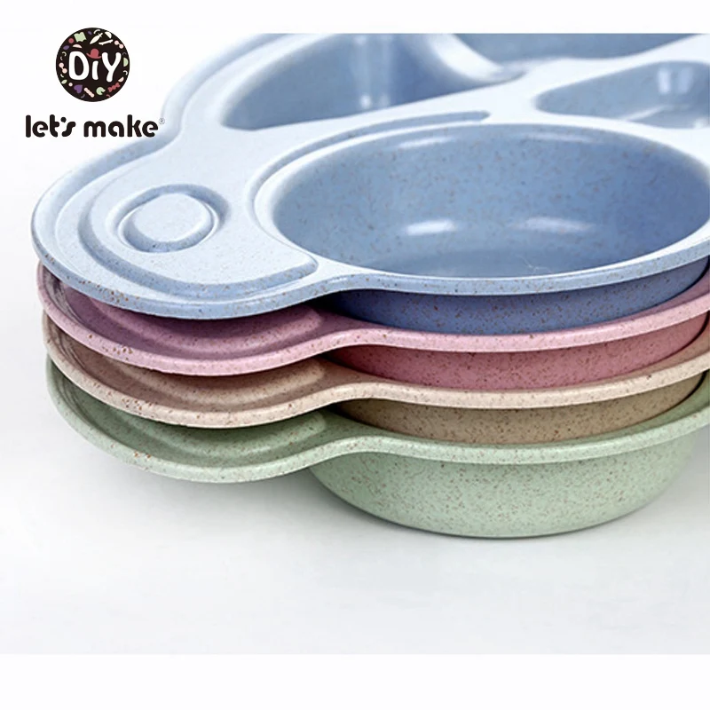 Let's Make Baby Bowl Children's Tableware Feeding Food Tableware Cartoon Car Kids Dish Dinnerware Anti-hot Training Dinner Plate