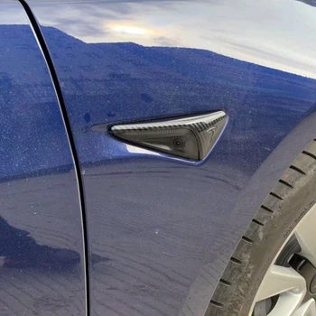 

Fit for Tesla Model 3 2018 2019 2020 Car Styling ABS Wing Fender Guide Vents Sticker Cover Trim 2pcs Auto Accessories