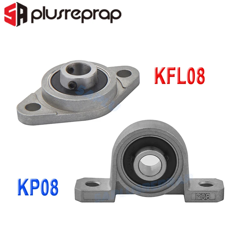 1/2/4PCS KFL08 KP08 8mm Bore Diameter Pillow Block Flange Rhombic Bearing Zinc Alloy 3D Printer DIY Parts for T8 Lead Screw