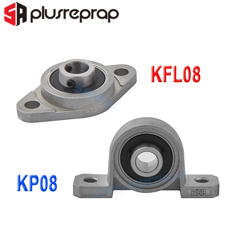 1/2/4PCS KFL08 KP08 8mm Bore Diameter Pillow Block Flange Rhombic Bearing Zinc Alloy 3D Printer DIY Parts for T8 Lead Screw high performance zinc alloy pillow block bearing kp000 kfl000 10mm bore bearing pillow block mounted