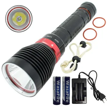 

XM-L L2 LED Diving Flashlight Waterproof 2000LM Dive Torch Light 3 Mode Scuba Flashlights Underwater Hunting Lantern Lamp