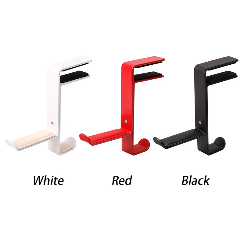 

Metal Headset Holder Adjustable Foldable Headphone Hanger Easily Carrying Lightweight Earphone Parts Space Saving Table Clamp
