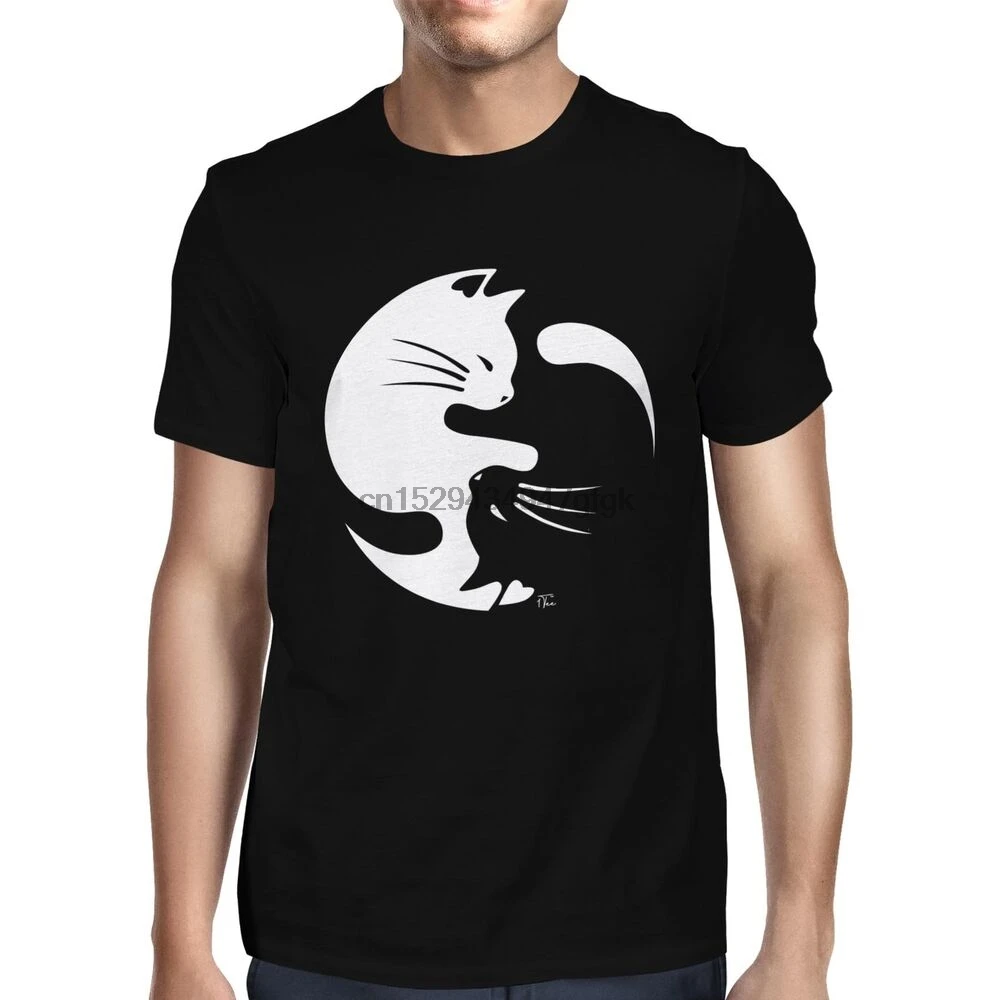 Мужская футболка с кошками Ying Yang | одежда