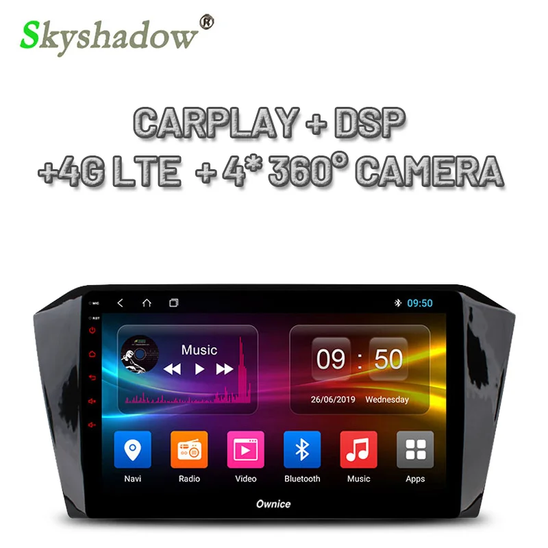 DSP 4G LTE панорамная камера Android 9 0 4 Гб + 64 ГБ Автомобильный dvd-плеер GPS карта Радио