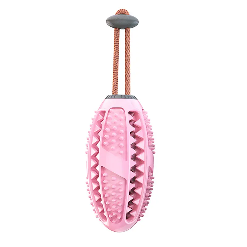 pink ellipse 16cm Многофункциональные игрушки для домашних животных с присоской, игрушка для собак с шариком из термопластичного каучука для чистки зубов, жевательные резиновые игрушки для собак для маленьких собак 1 - Цвет: pink ellipse 16cm