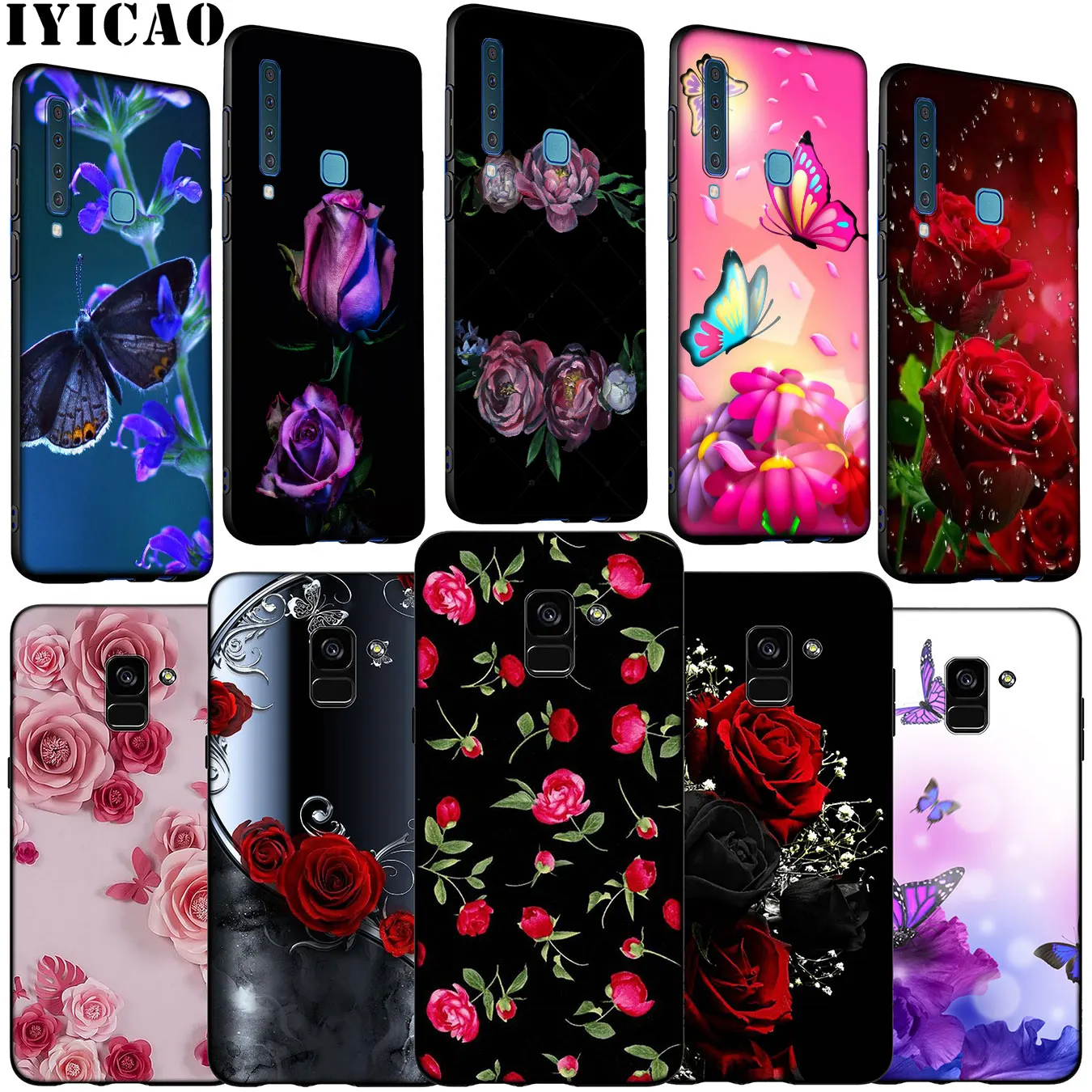 Цветной Мягкий силиконовый чехол для Samsung Galaxy A6 A7 A8 A9 2018 A3 A5 2016 2017 Note 9 8 10 Plus |
