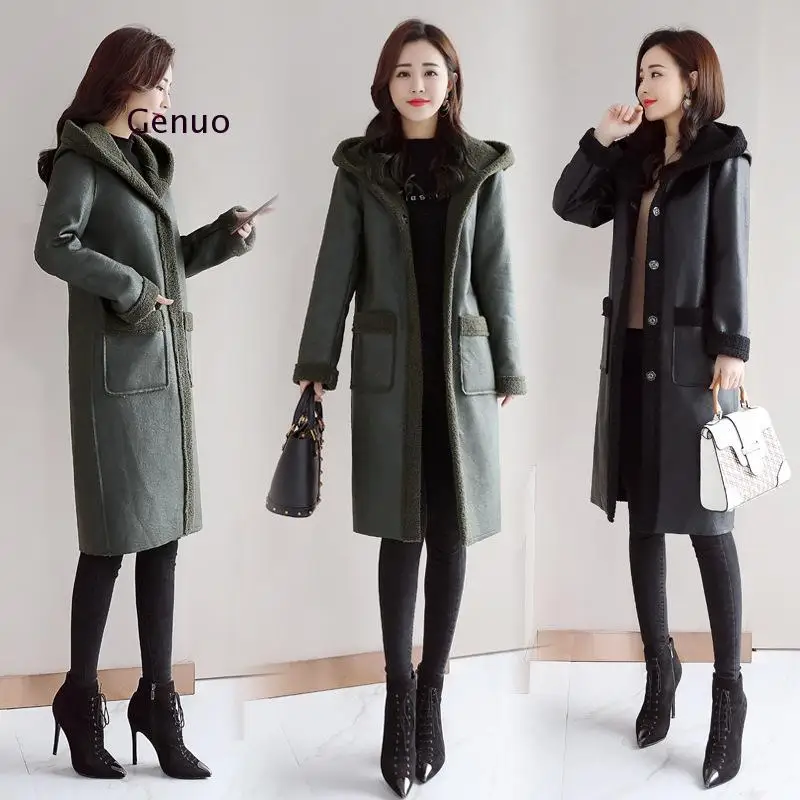 faux-leather-coat-women-black-army-green-long-pu-jacket-autumn-winter-new-loose-hooded-fashion-plus-velvet-coat