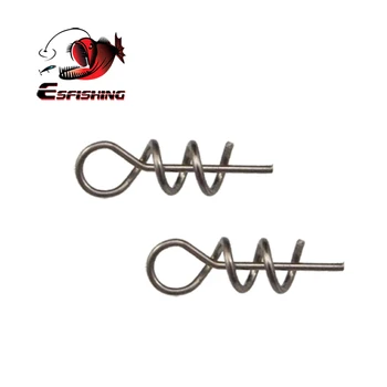 ON SALE ❤️ ESFISHING 50PCS Fishing Hook Connector Soft Bait Spring Centering Pins Fixed Latch Needle Spring Twist Crank Lock For Soft Lure - discount item 22% OFF Sports & Entertainment
