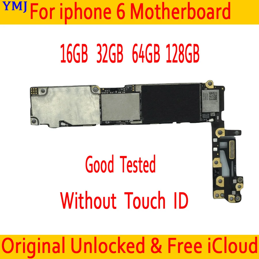 Заводская разблокированная материнская плата для iphone 6 с сенсорным ID/без