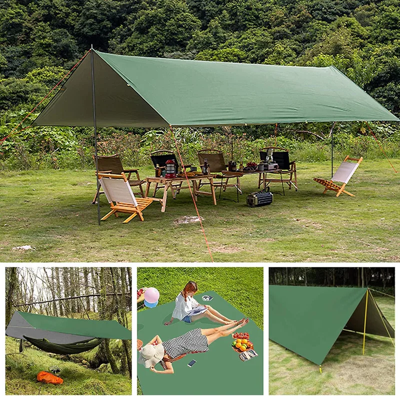 Outdoor Hammock for Travel Camping Hiking Garden Hammock 2 Person Portable Hammock Sleep Swing with Mosquito Net Rain Fly Tarp