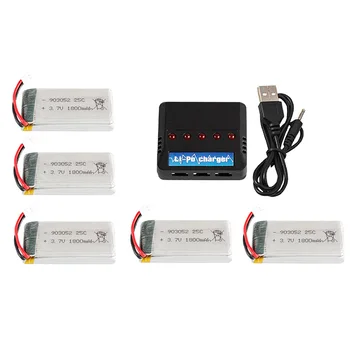 

New 5Pcs 1800MAh 3.7V Lipo Battery Charger for KY601S M18 H5P HQ898 H11D H11C T64 T04 T05 F28 F29 T56 T57,XH2.54