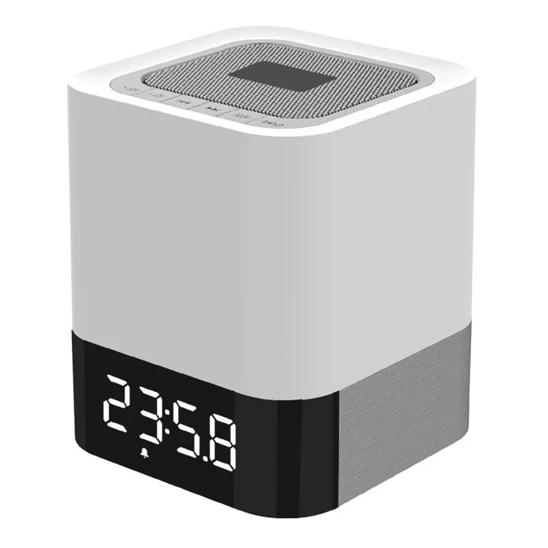 

Colorful atmosphere touch dimming speaker wireless bluetooth speaker clock alarm clock mobile phone light music subwoofer