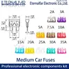 ClipAmp  Assortment Auto Standard Blade Fuse-Suv Medium Car Fuses 2A 3A 5A 7.5A 10A 15A 20A 25A 30A 35A ► Photo 1/2