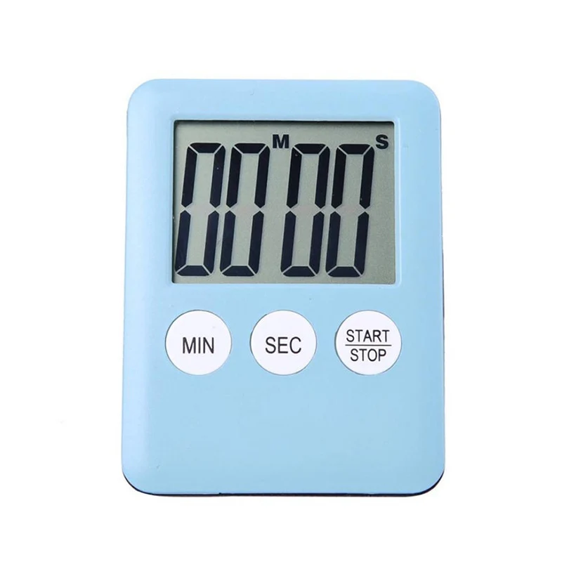 Super Thin LCD Digital Screen Kitchen Timer Square Cooking Count Up Countdown Alarm Sleep Stopwatch Temporizador Clock