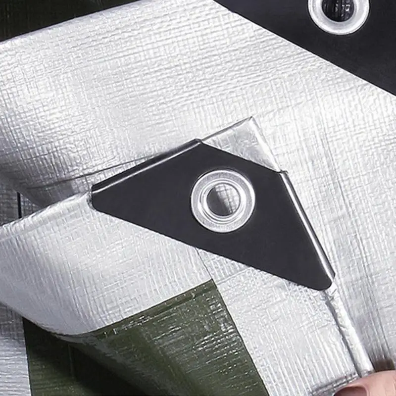 Outdoor Rain Tarpaulin Sunshade Waterproof Sunscreen Plastic Sheet Reinforced Protective Cover Insulated Canvas Canopy