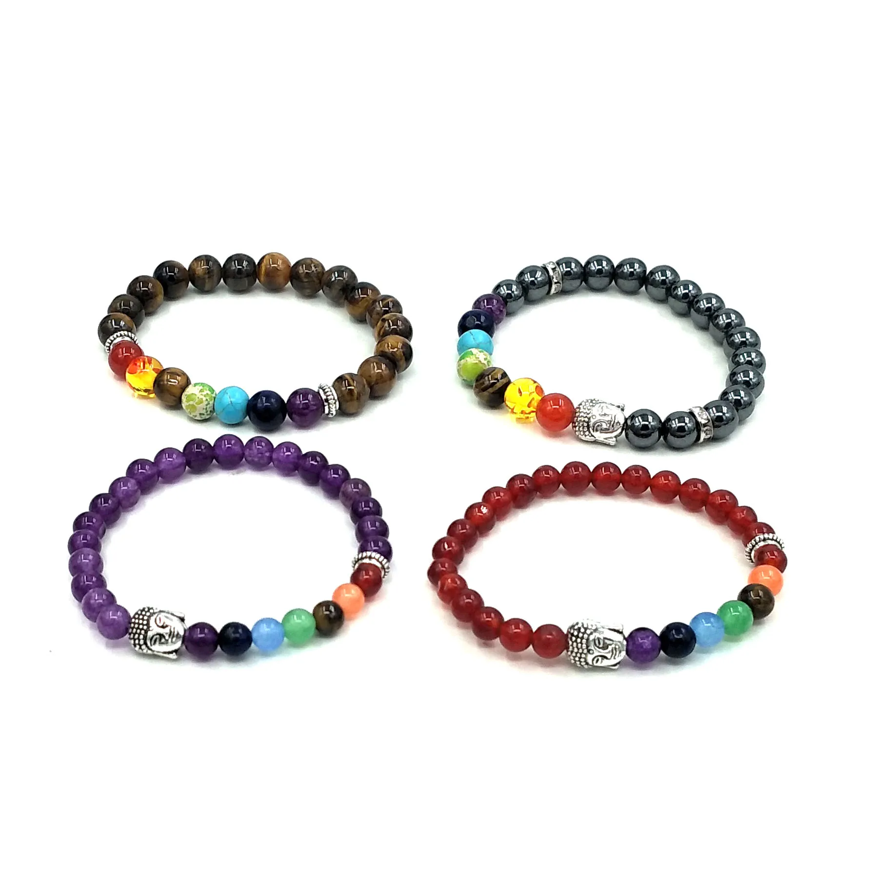 purple crystal bead bracelet skull rainbow tiger nature | Украшения и аксессуары