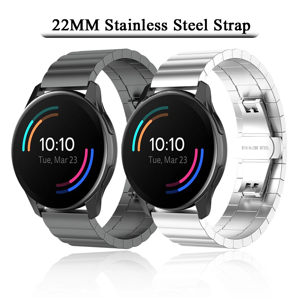 Watch Band 22mm Stainless Steel Strap For Huawei GT 2 GT2 Pro Watch Strap Replacements Honor Magic 1 2 46mm Watch Mens Strap
