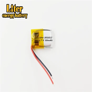 

3.7V 30mAh 301012 Accumulator Lithium Polymer Li-ion Rechargeable Battery For Mp3 Mp4 PAD DVD DIY bluetooth