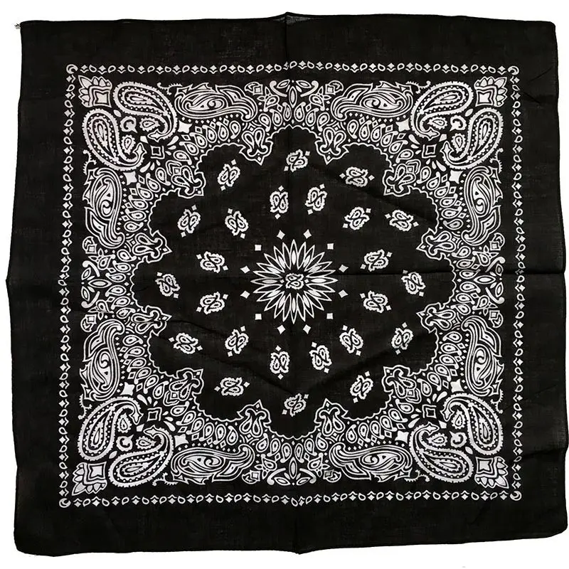 mens blanket scarf New Unisex Cotton Hip Hop Bandana Headwear Fashion Paisley Hair Band Scarf Neck Wrist Wrap Magic Square Scarves Handkerchief mens dress scarf