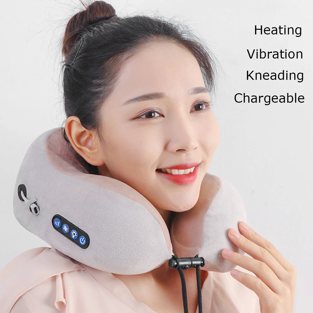 Neck Massager U Shaped Pillow Multifunctional Electric Massage Pillow Car And Home Therapy Cervical Massager for Neck Relax