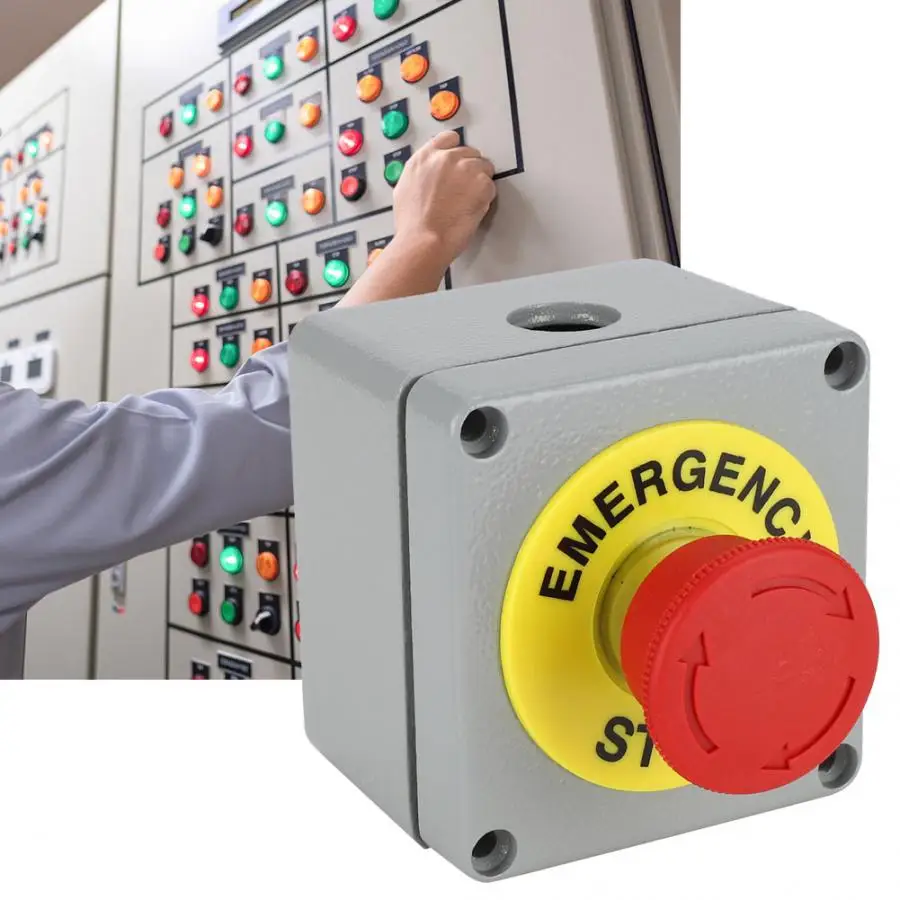 Aluminum Switch Box 3 Button Emergency Stop Control Operation Box IP66