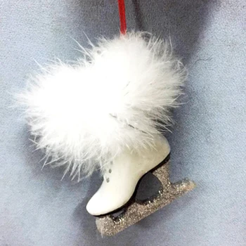 

Christmas tree decorations glass creative ornaments small window display gift export skates 3 inches