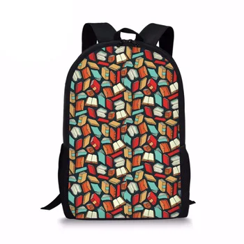 

Customzied Book Lover Printing Backpack for Girls Boys to School Cartoon Kids Backpacks Cute Children Bagpack Back Bags mochila