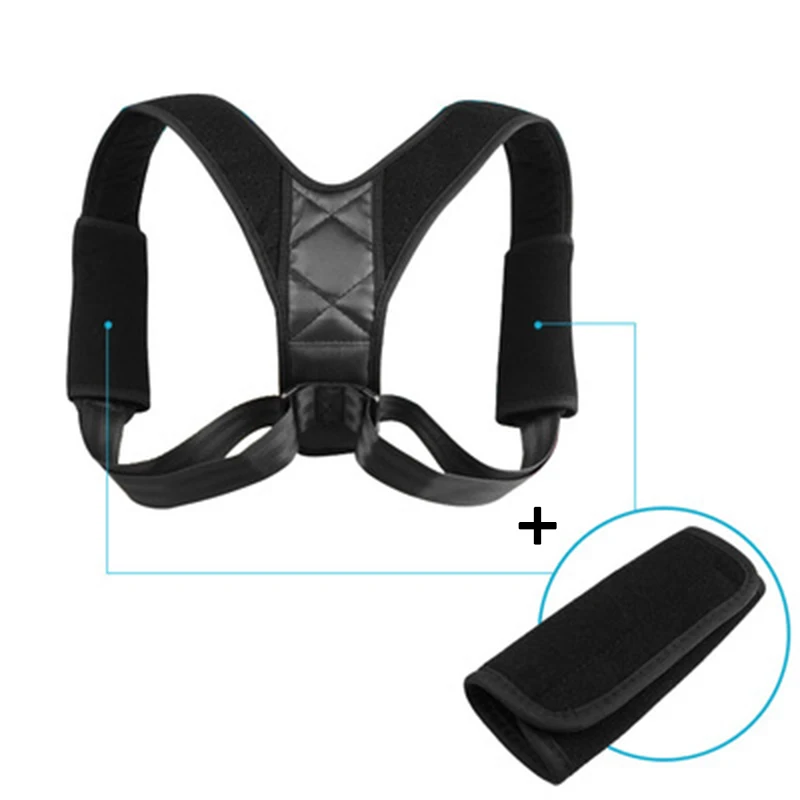 Two pieces CXZD Medical Adjustable Clavicle Posture Corrector Men Upper Back Brace Shoulder Lumbar Support Belt Corset Posture Correction - Цвет: Two pieces