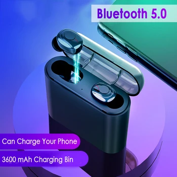 

Wireless Headphones Bluetooth 5.0 Game Earphone TWS HIFI Mini In-ear Sports Running Headset 3600 Amh Support IOS/Android HD Call