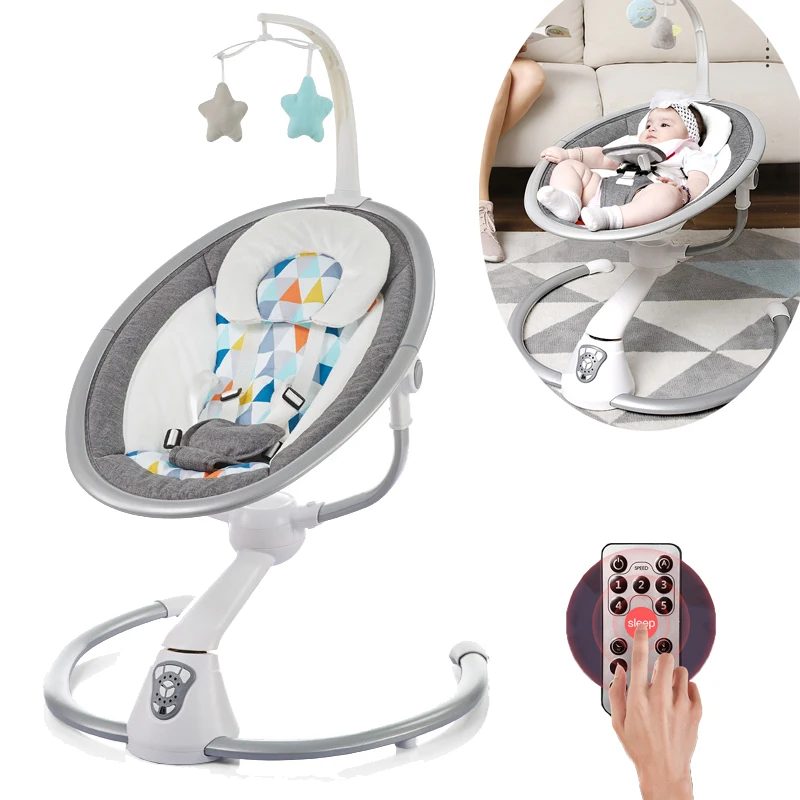 

Electric Baby Rocking Chair Babies Safety Cradle Rocking Chair Soothing Baby's Artifact Newborn Sleeping Infant Electric Crib
