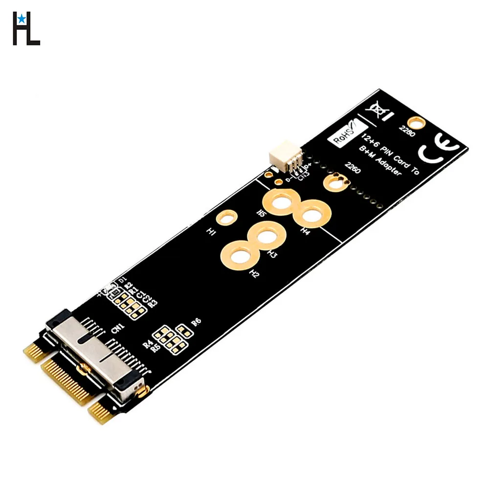 BCM94360CD BCM94360CS2 BCM943224PCIEBT2 12 + 6Pin беспроводная карта Wifi bluetooth для NGFF (M.2) ключ M адаптер Mac