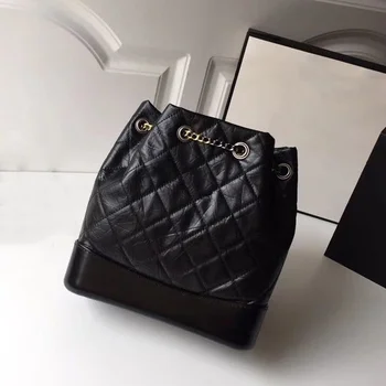 

Women Luxury aged leather Hobo chain small backpack designer purse brand top quality feminine fashion School backpack