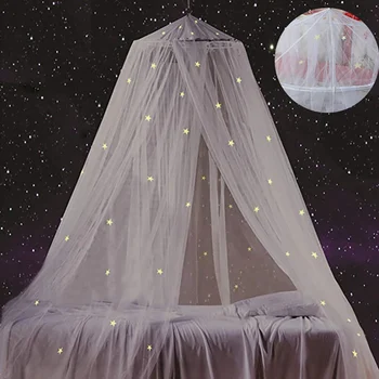 

Court circular mosquito net luminous stars romantic mosquito net children little princess room Mosquito Net
