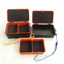 Прямая поставка многофункциональная 2 коробка рыбака с отсеками пластиковая червь земляной Приманка муха Карп Рыболовная Снасть коробка аксессуары