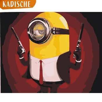 

KADISCHE Painting By Numbers Scenery DIY Oil Coloring By Numbers Cartoon man Canvas Paint Art Pictures Home Decor
