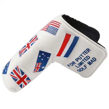 

Anti Scratch PU Leather US Flag Pattern Outdoor Sports Accessories Tool Self Adhesive Parts Golf Putter Head Cover Dust Proof