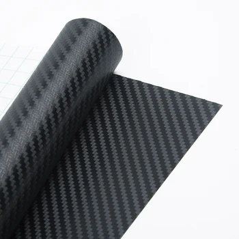 

1 Roll 3D Carbon Fiber Black Body Vinyl Wrap Sheet Film Sticker Automobile Car Vinyl Covering For Smooth Surface 127*30cm